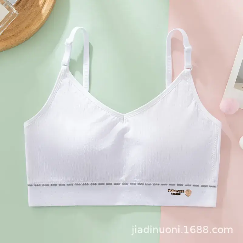 Vest Sports Underwear Female Older Children Student Junior High School Student Youth Development Period Girl Bra Autumn and Winter - Image 4