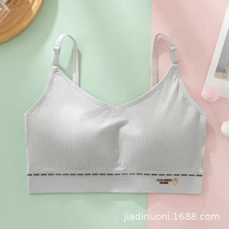 Vest Sports Underwear Female Older Children Student Junior High School Student Youth Development Period Girl Bra Autumn and Winter - Image 5