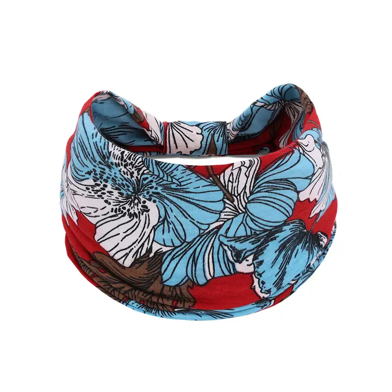 European and American bohemian sports hair band cashew yoga antiperspirant sweat absorbent elastic cotton headband women's headdress hair accessories — feature 14