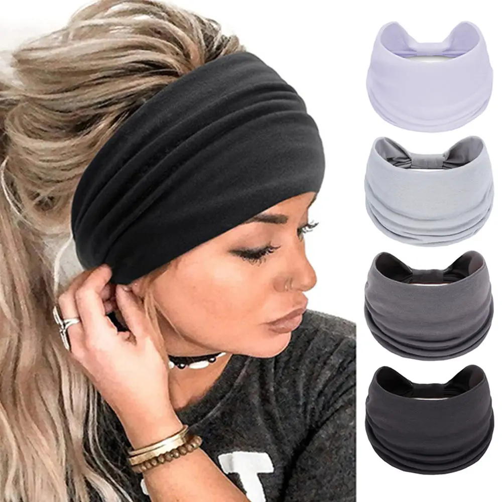 European and American bohemian sports hair band cashew yoga antiperspirant sweat absorbent elastic cotton headband women's headdress hair accessories — feature 5