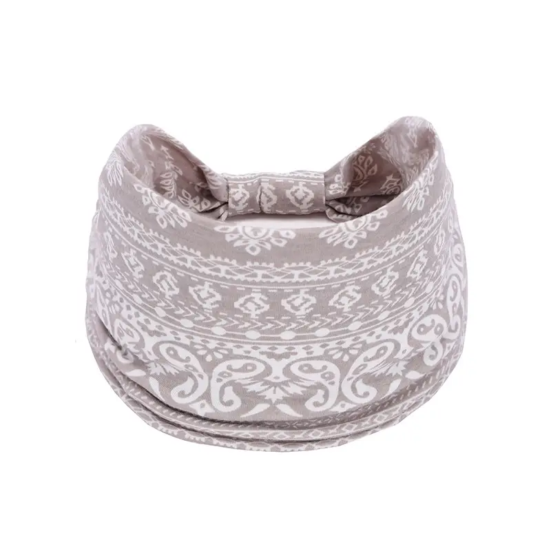 European and American bohemian sports hair band cashew yoga antiperspirant sweat absorbent elastic cotton headband women's headdress hair accessories - Image 24