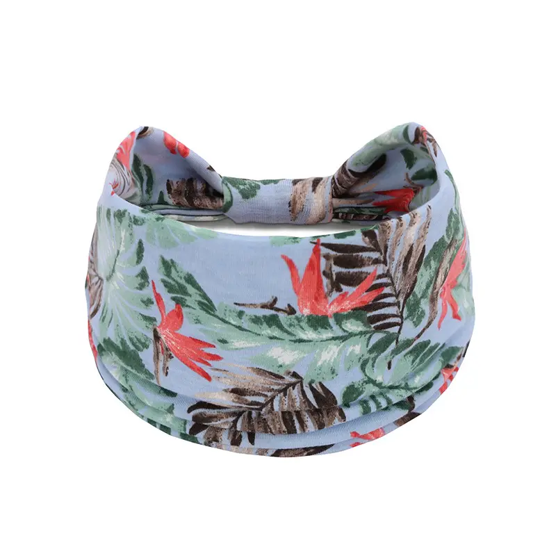 European and American bohemian sports hair band cashew yoga antiperspirant sweat absorbent elastic cotton headband women's headdress hair accessories - Image 31