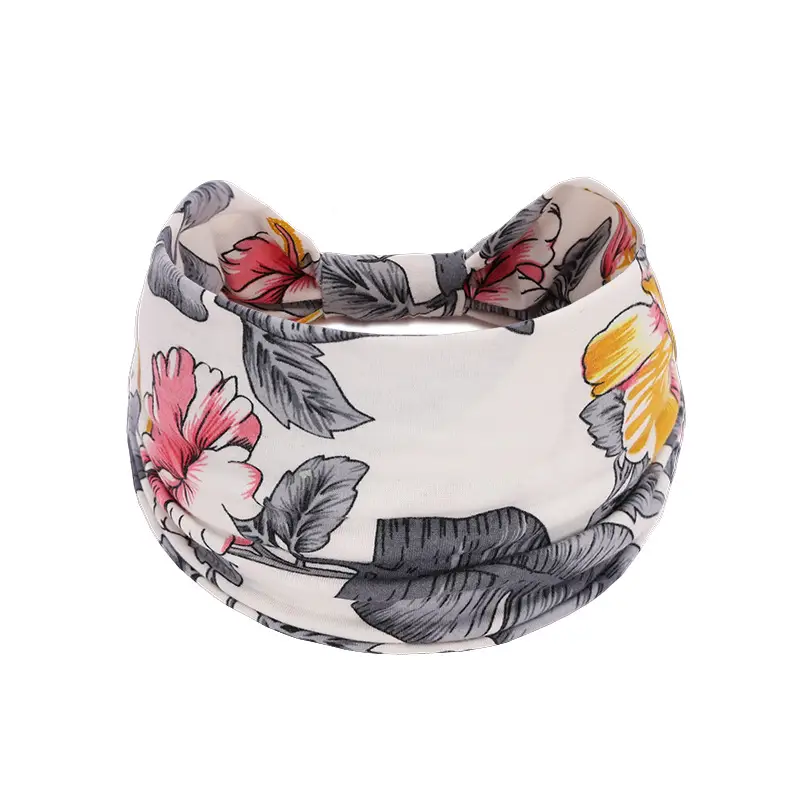 European and American bohemian sports hair band cashew yoga antiperspirant sweat absorbent elastic cotton headband women's headdress hair accessories - Image 42