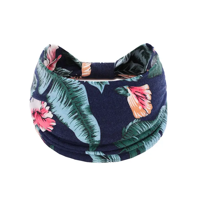 European and American bohemian sports hair band cashew yoga antiperspirant sweat absorbent elastic cotton headband women's headdress hair accessories - Image 43