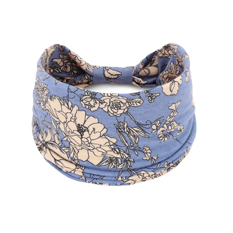 European and American bohemian sports hair band cashew yoga antiperspirant sweat absorbent elastic cotton headband women's headdress hair accessories - Image 50