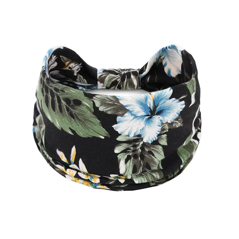European and American bohemian sports hair band cashew yoga antiperspirant sweat absorbent elastic cotton headband women's headdress hair accessories - Image 51