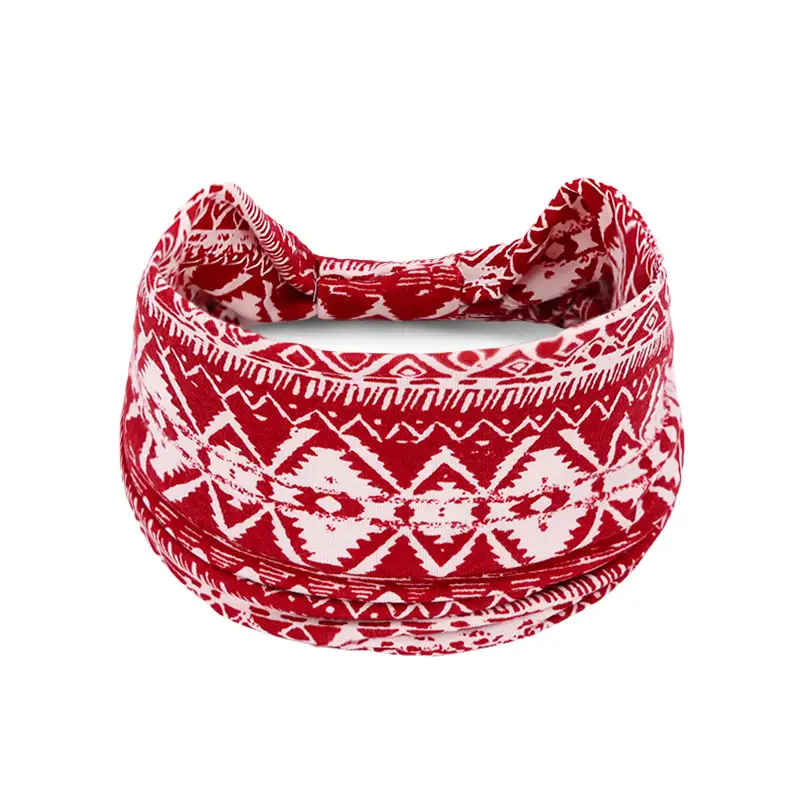 European and American bohemian sports hair band cashew yoga antiperspirant sweat absorbent elastic cotton headband women's headdress hair accessories - Image 54