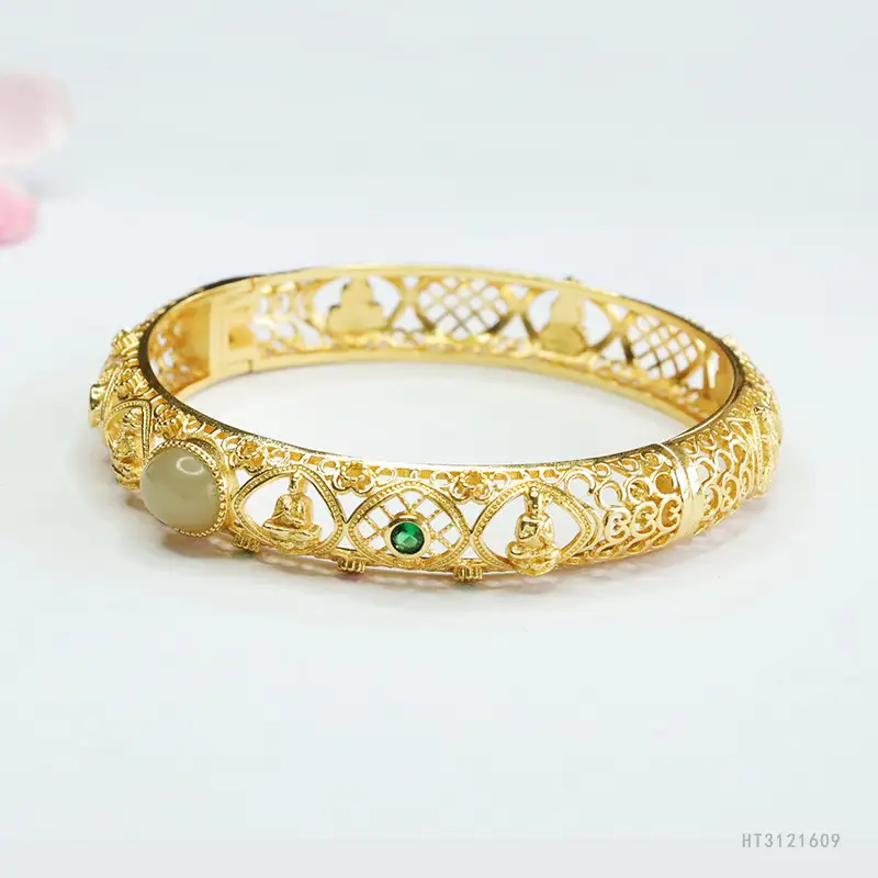 Guan Yu Jade Bracelet Eight Guardian Gods Clear Water Material