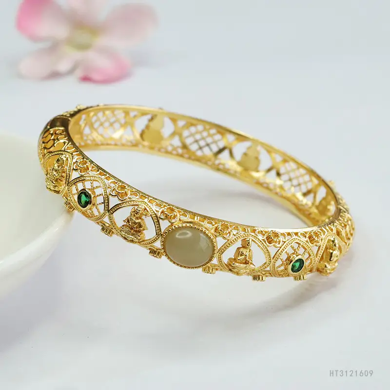 Guan Yu Jade Bracelet Eight Guardian Gods Clear Water Material