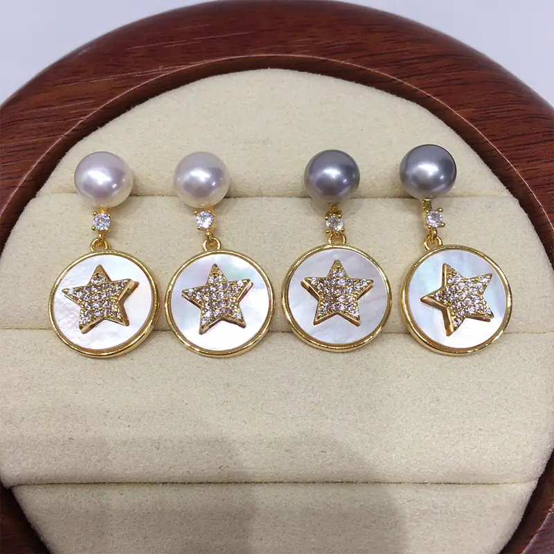 Star Pearl Earrings for Women 18K Gold Filled — feature 2