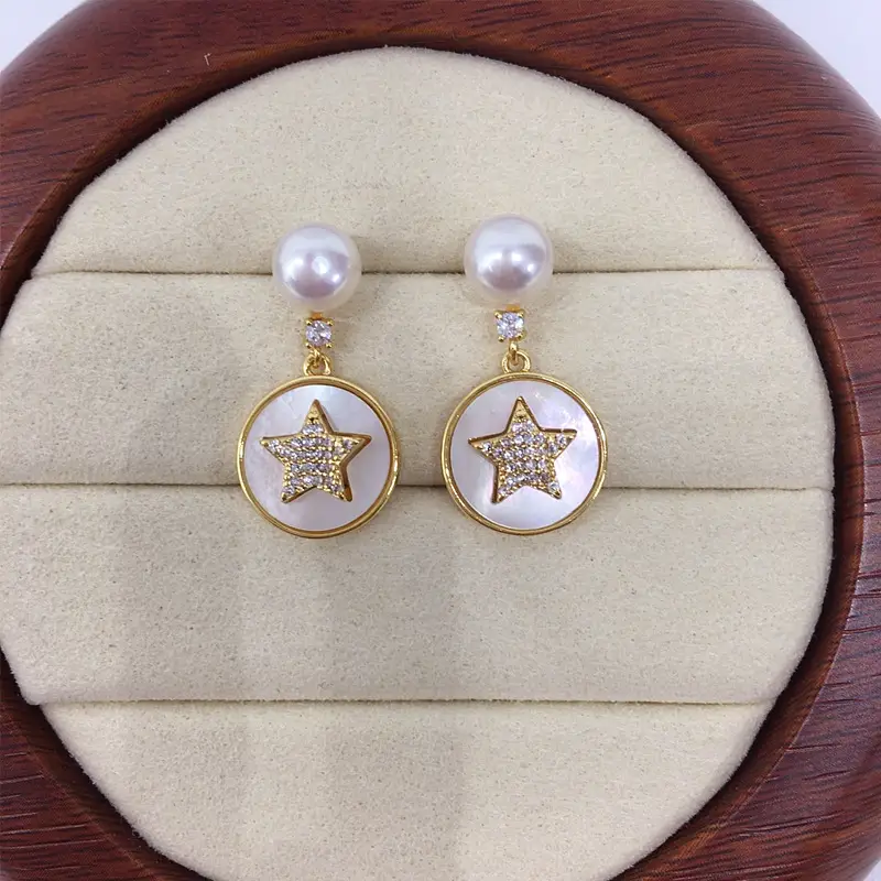 Star Pearl Earrings for Women 18K Gold Filled — feature 3
