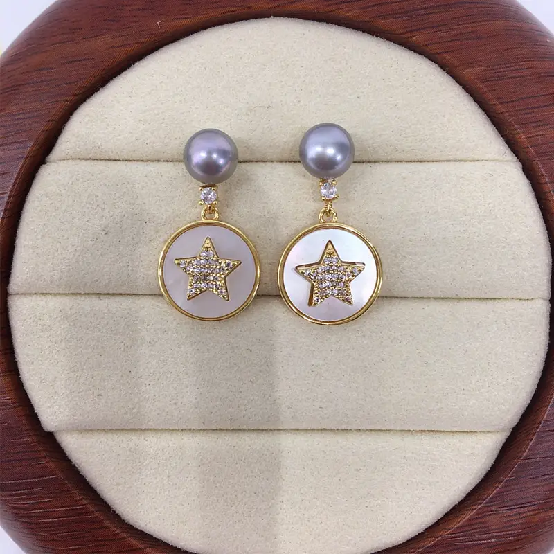 Star Pearl Earrings for Women 18K Gold Filled — feature 4