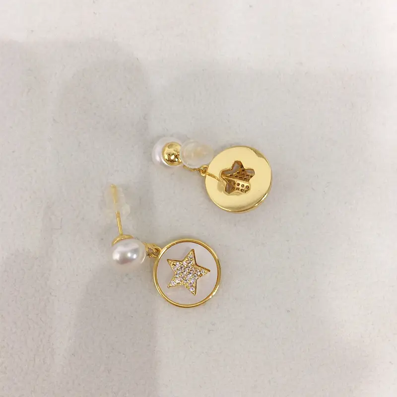 Star Pearl Earrings for Women 18K Gold Filled — feature 8