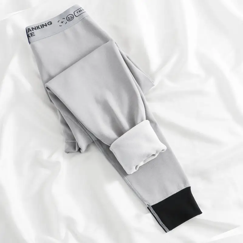 A generation of men's fleece-lined thickened warm pants winter leggings youth velvet pants men's autumn pants P042