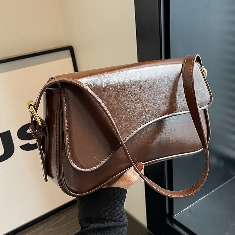 Brown Leather Shoulder Crossbody Bag for Women 2026 - Image 6