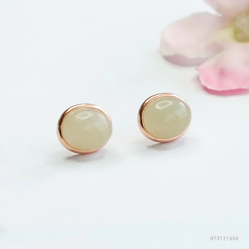 Guan Yu S925 Silver Hetian Jade Earrings Clear Water Drop — feature 9