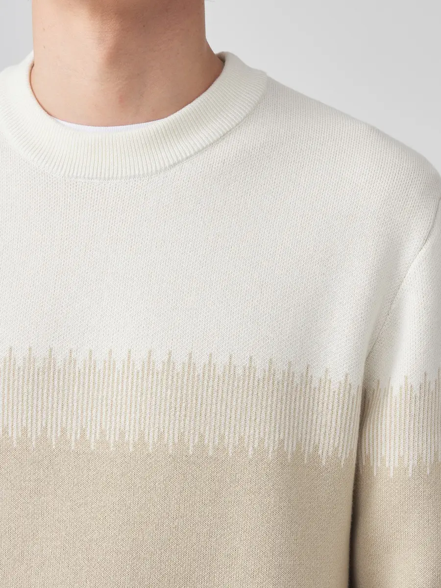 Men's New Korean Style Gradient Textured Sweater