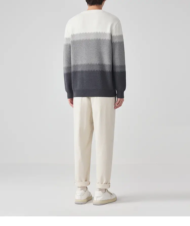 Men's New Korean Style Gradient Textured Sweater — feature 10