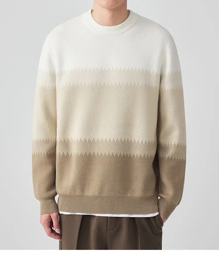Men's New Korean Style Gradient Textured Sweater — feature 6