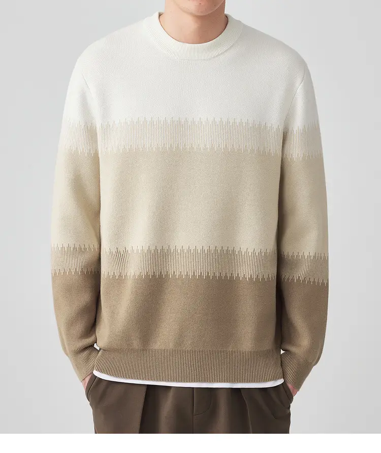 Men's New Korean Style Gradient Textured Sweater — feature 7