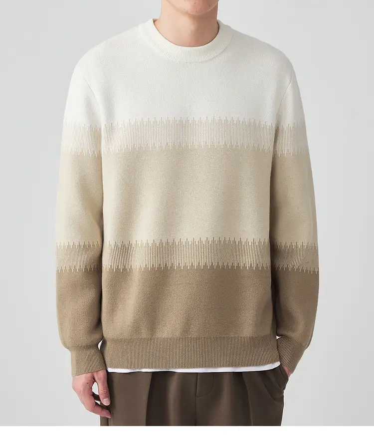 Men's New Korean Style Gradient Textured Sweater — feature 8