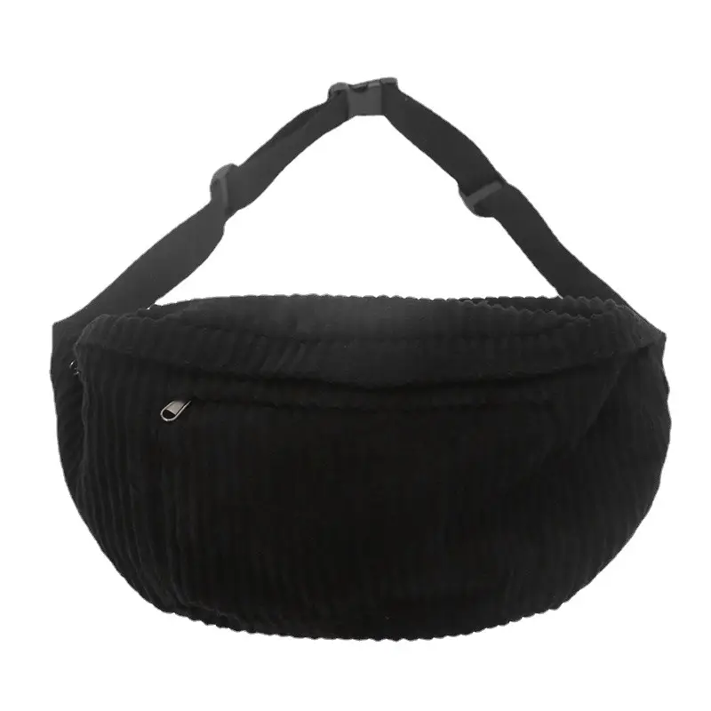 Japanese Corduroy Women's Crossbody Bag Black Brown White - Image 5