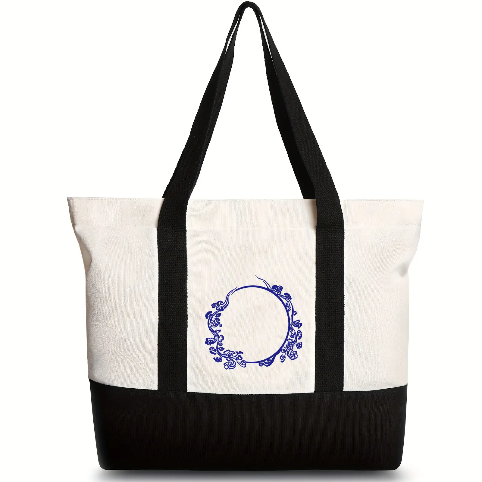 Women's Canvas Shoulder Bag with Letter Print Large Capacity - Image 29