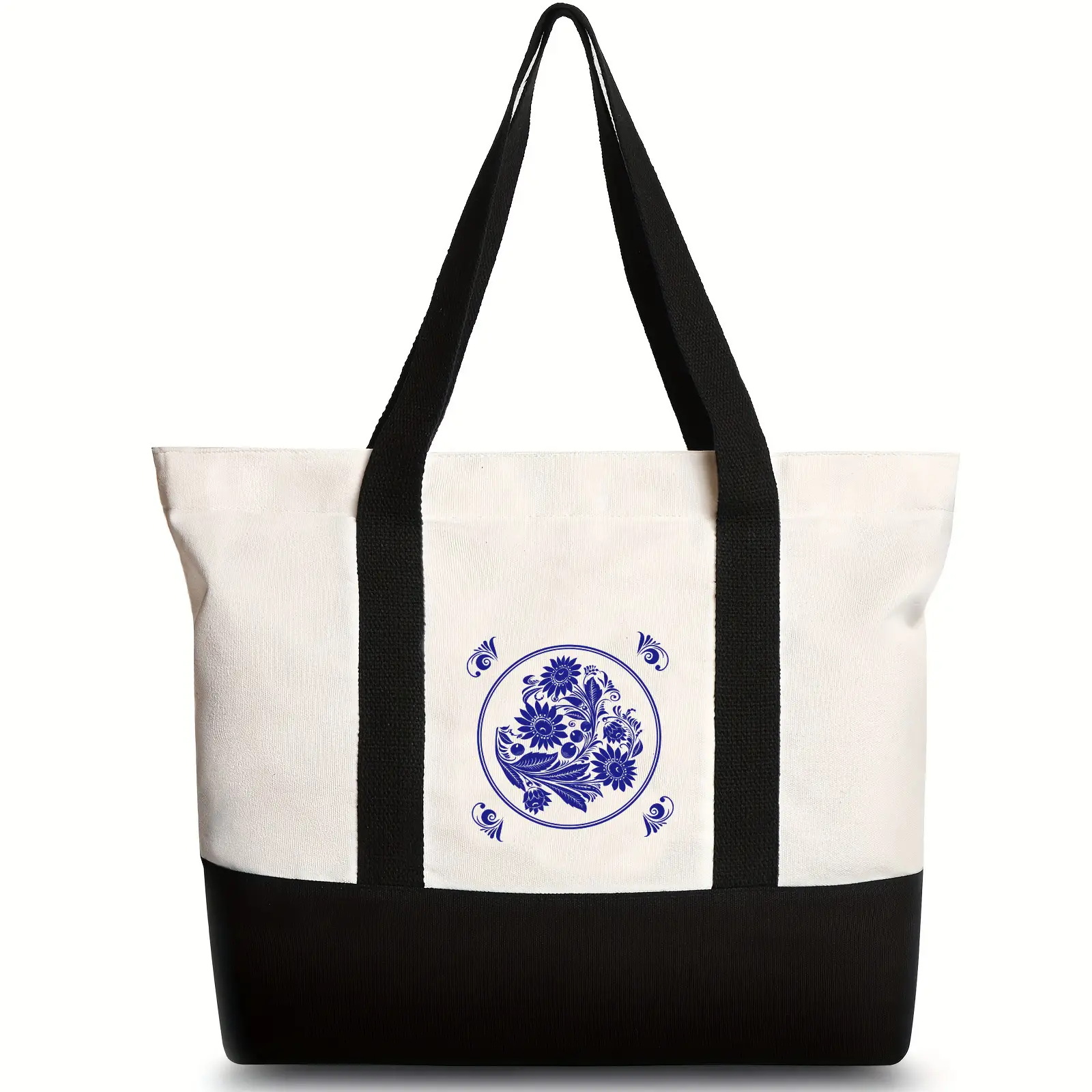 Women's Canvas Shoulder Bag with Letter Print Large Capacity - Image 28