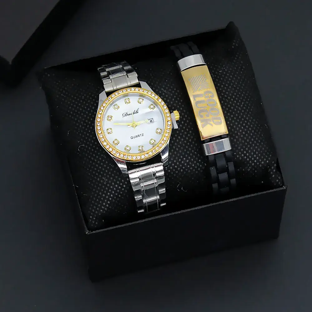 Women's Gold & Silver Watch Set Birthday Gift - Image 2