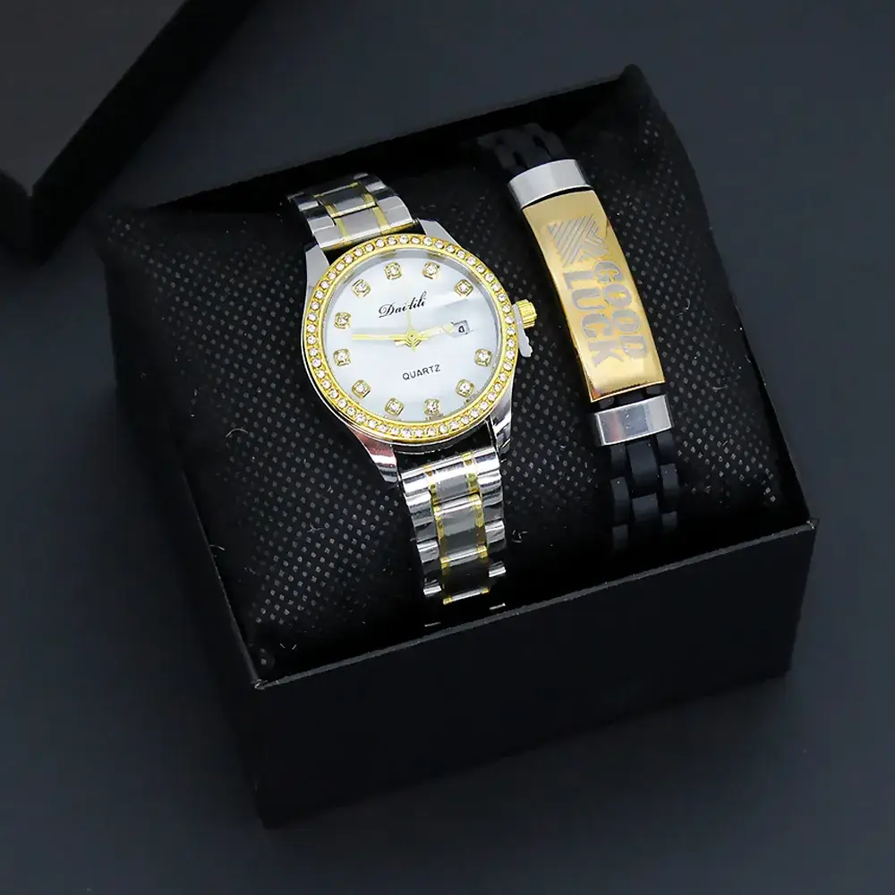 Women's Gold & Silver Watch Set Birthday Gift - Image 6
