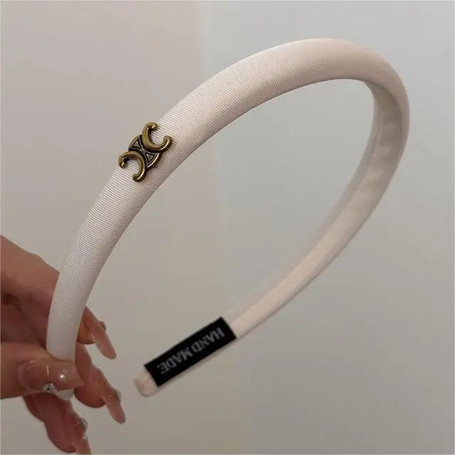 Chanel Style White Hairpin with Gold Clasp - Image 4