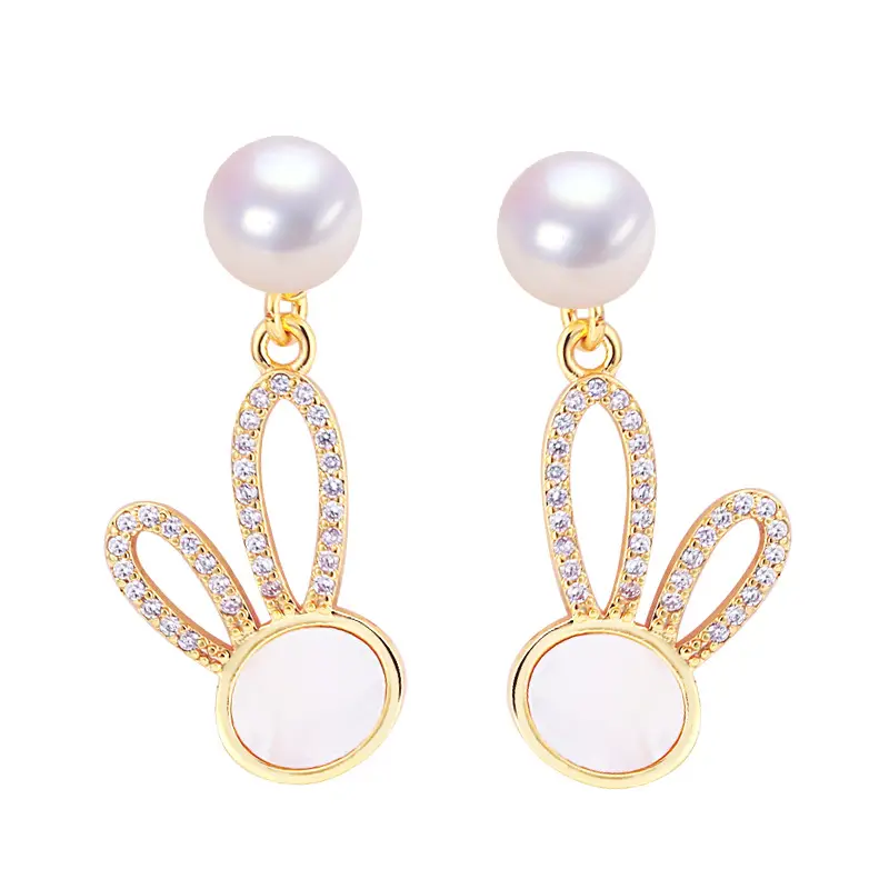 Rabbit Pearl Earrings for Women 18K Gold Filled - Image 7