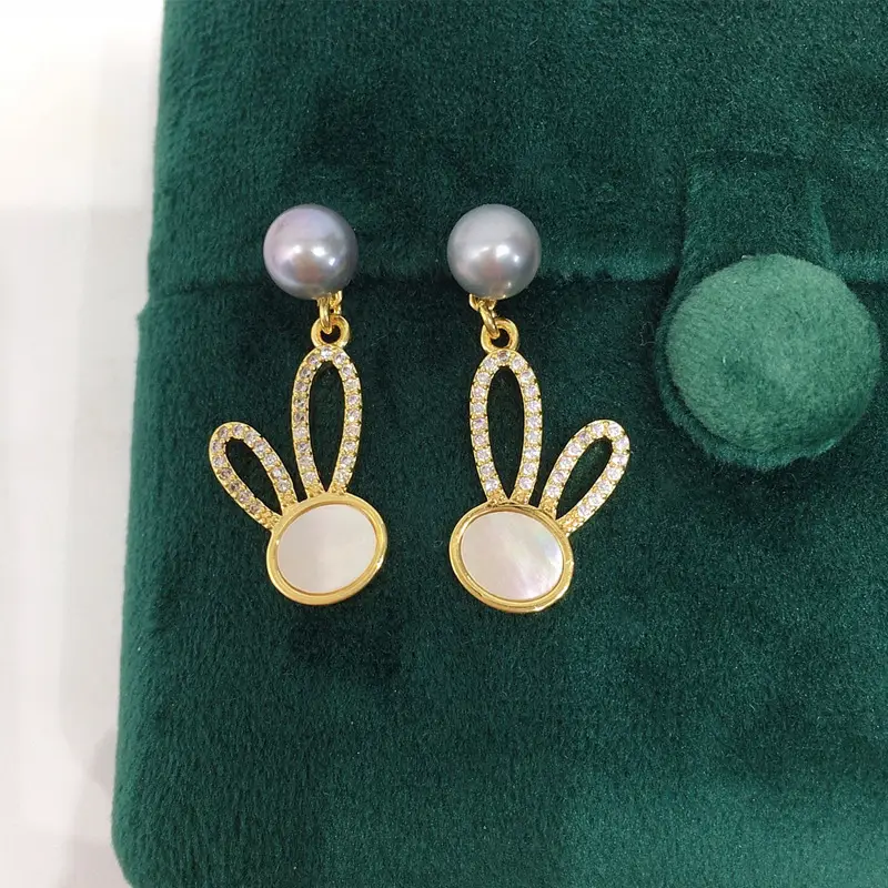 Rabbit Pearl Earrings for Women 18K Gold Filled — feature 6
