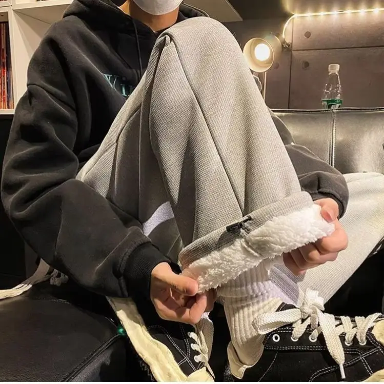 Men's Winter Fleece Warm Pants Wide Leg Sweatpants - Image 5