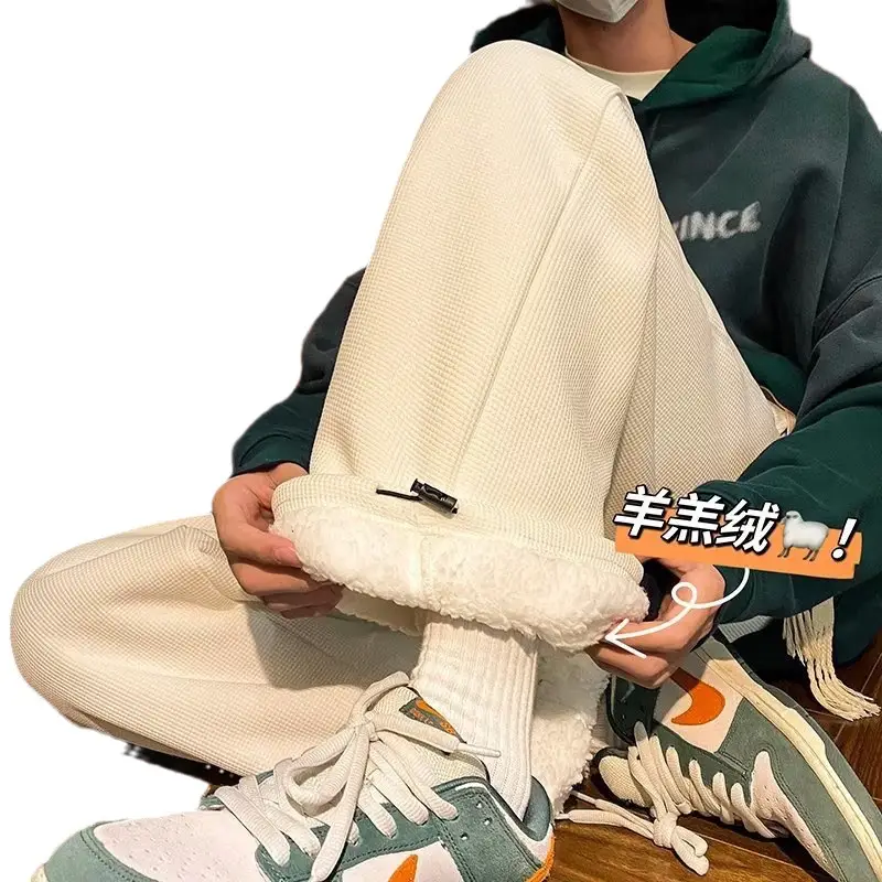 Men's Winter Fleece Warm Pants Wide Leg Sweatpants - Image 7