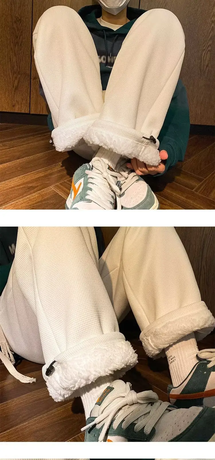 Men's Winter Fleece Warm Pants Wide Leg Sweatpants — feature 11
