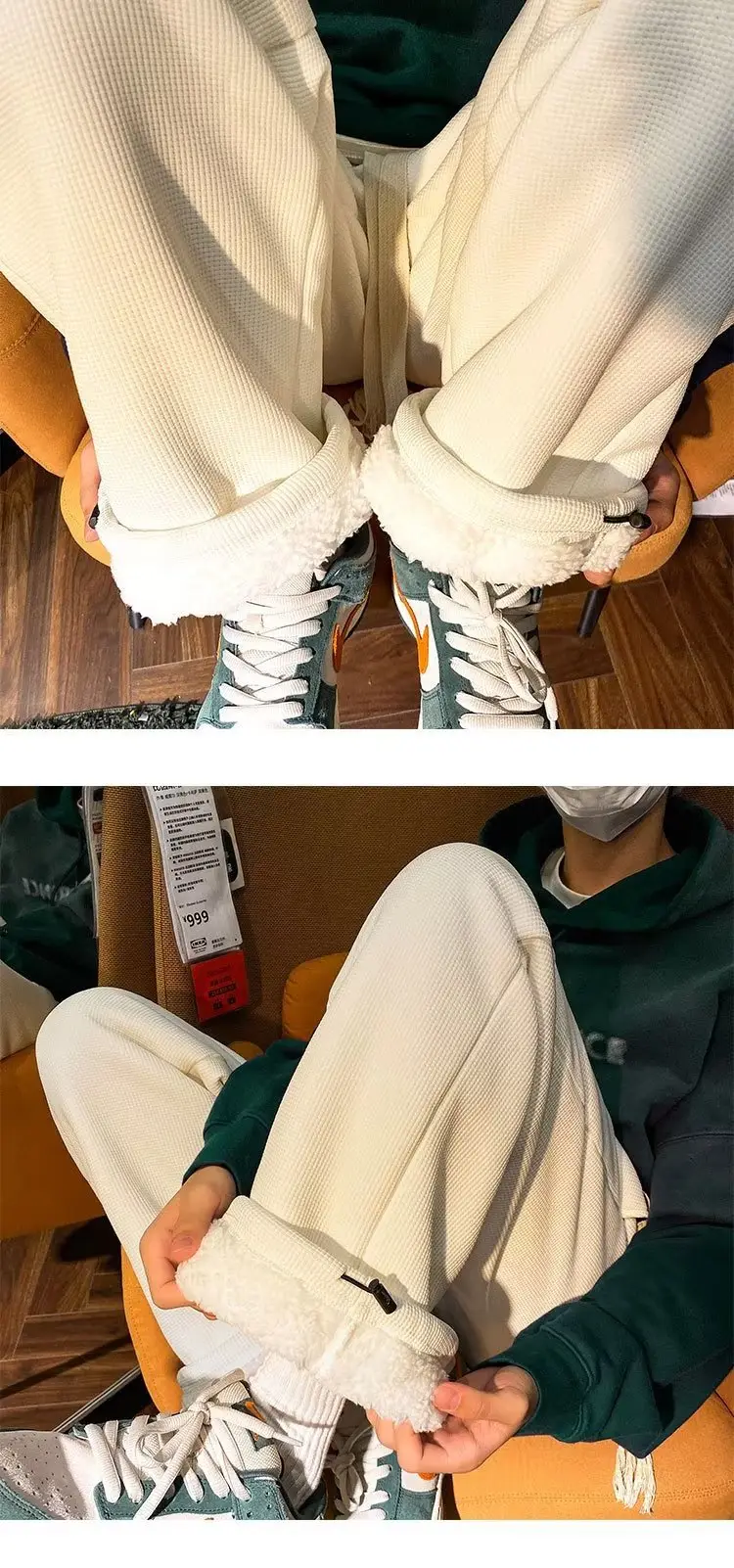 Men's Winter Fleece Warm Pants Wide Leg Sweatpants — feature 12