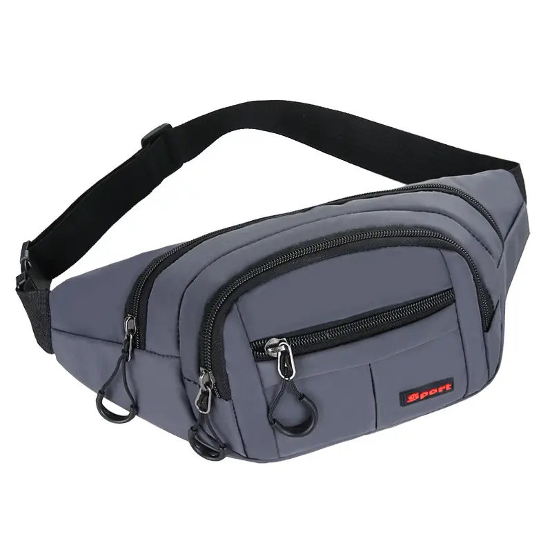 Black Waterproof Multi-Pocket Shoulder Bag for Men - Image 5