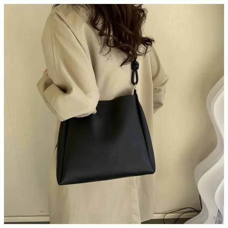 Korean Style Brown Textured Shoulder Bag for Women — feature 22