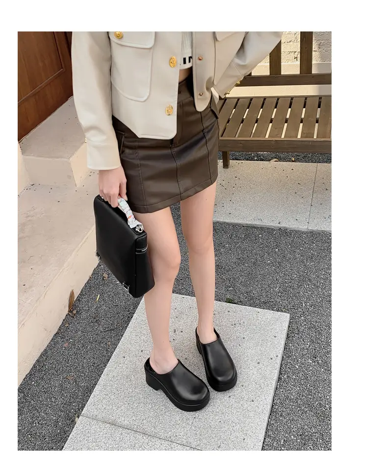 Slippers European and American Ins High Heels Eva Half-Pack Cool High Heels Women's Popular Outdoor Baotou Mule Boots Are Comfortable and Versatile — feature 27