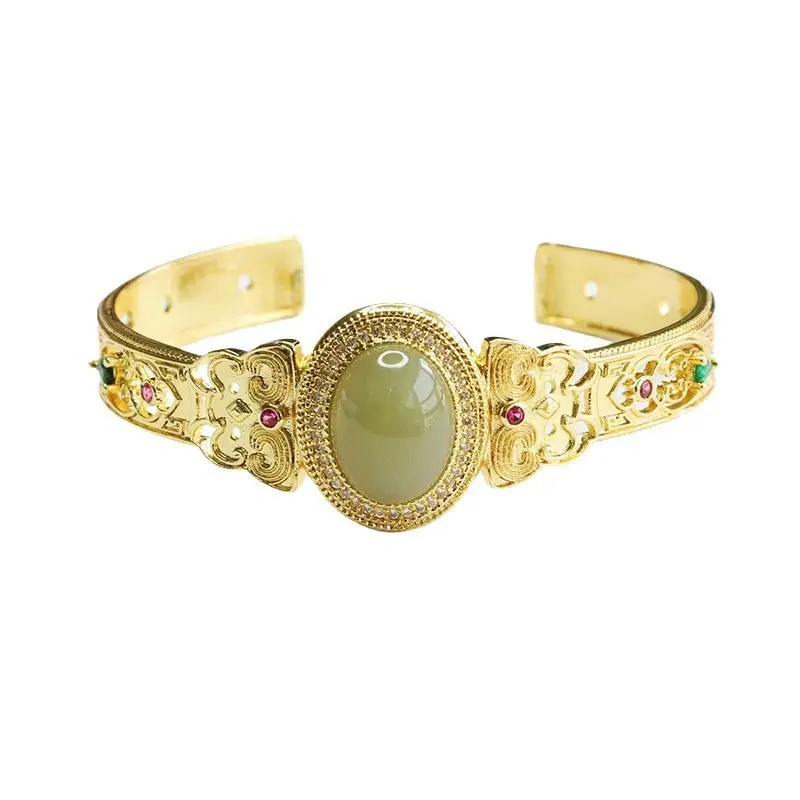 Guan Yu Jade Bracelet Clear Water Material Pigeon Egg Design - Image 6