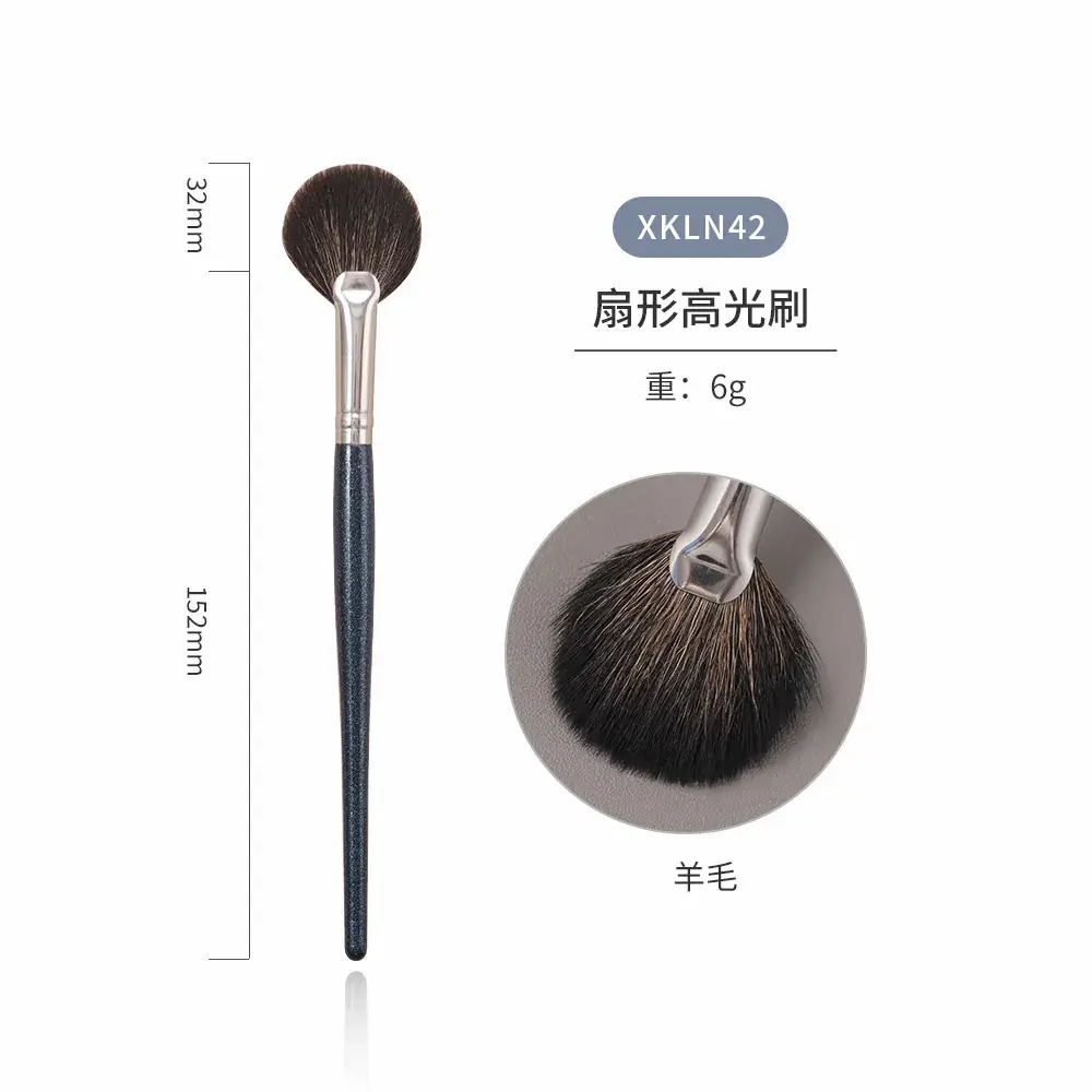 Real Wool Makeup Brush for Sickle Nose Shadow Concealer