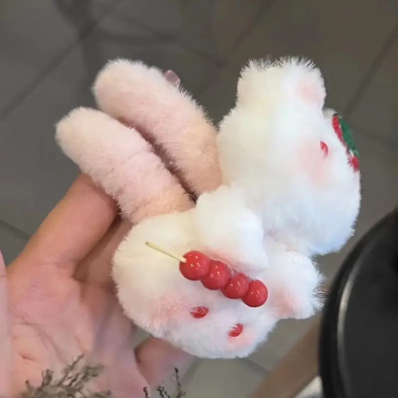 Cute Strawberry Rabbit Hair Rings for Girls - Image 6