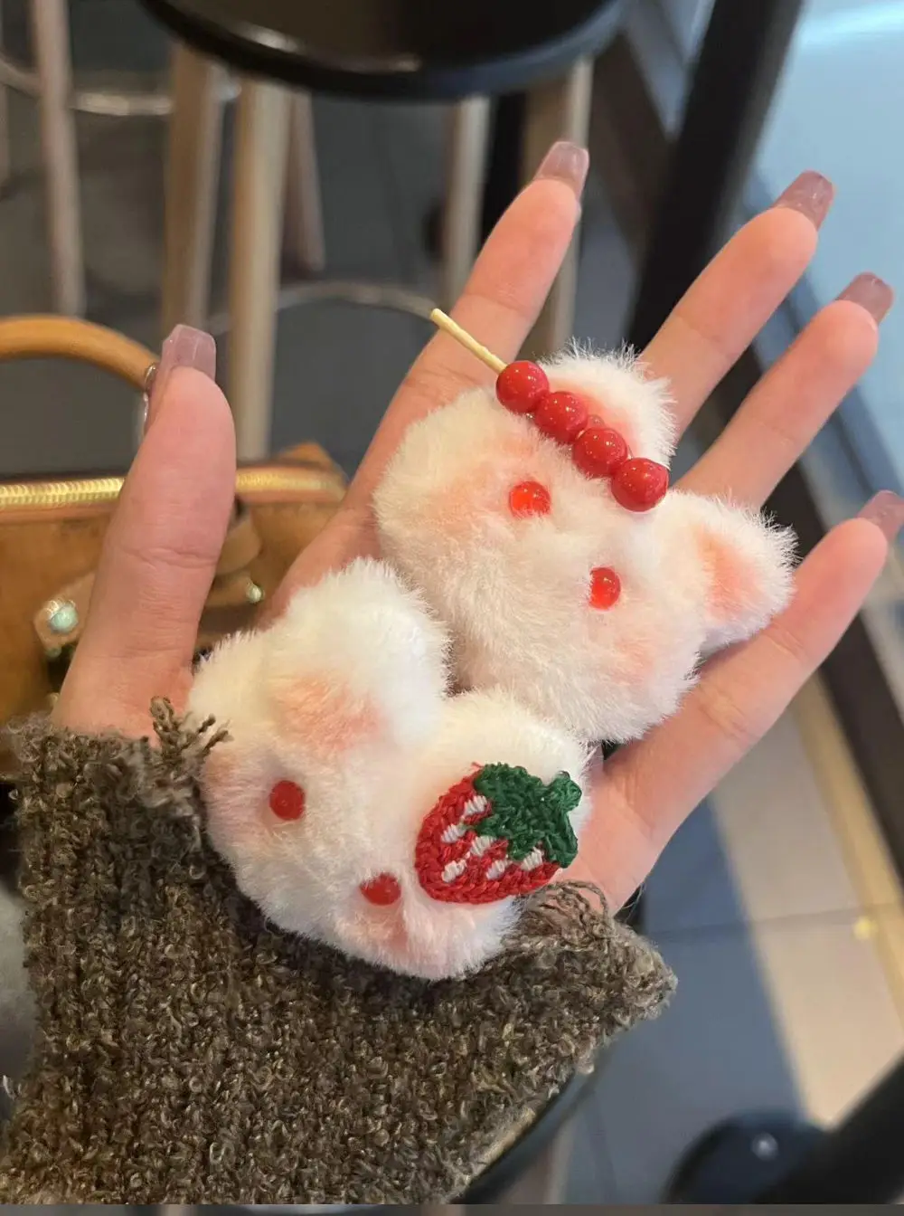 Cute Strawberry Rabbit Hair Rings for Girls — feature 12