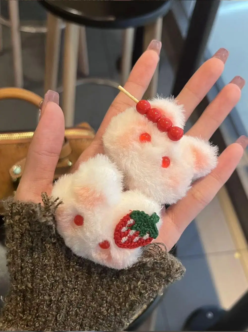 Cute Strawberry Rabbit Hair Rings for Girls — feature 8
