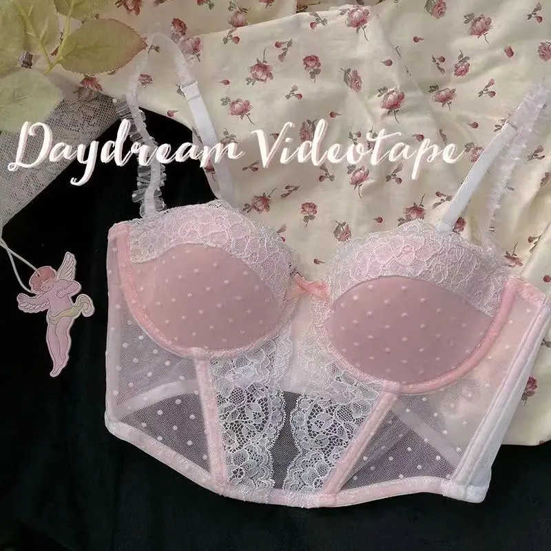 Sweet Lace Push Up Bra with French Lace Edge — feature 1