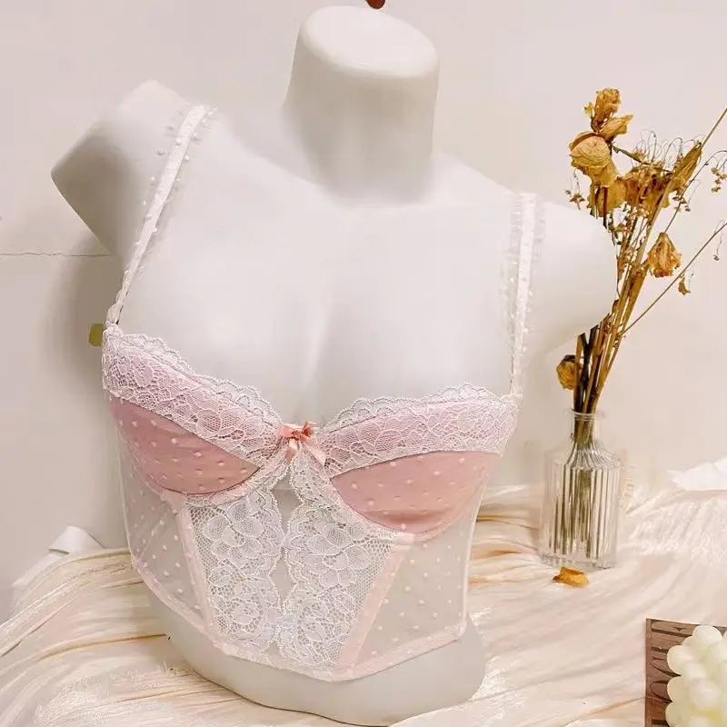 Sweet Lace Push Up Bra with French Lace Edge — feature 10
