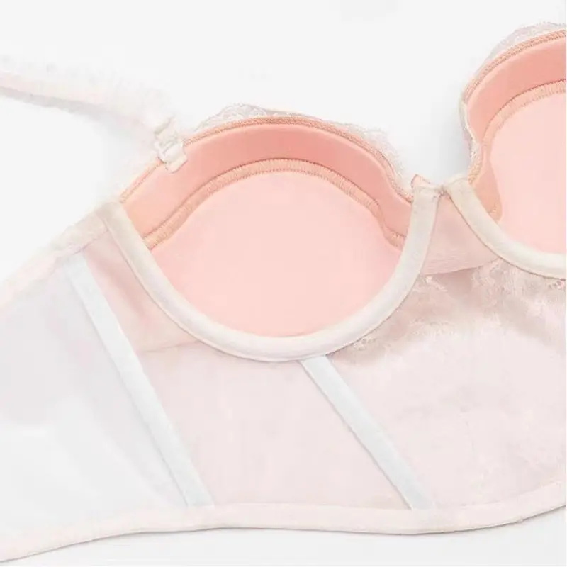 Sweet Lace Push Up Bra with French Lace Edge — feature 13