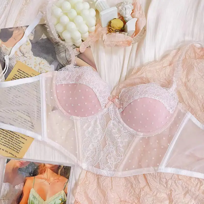 Sweet Lace Push Up Bra with French Lace Edge — feature 2