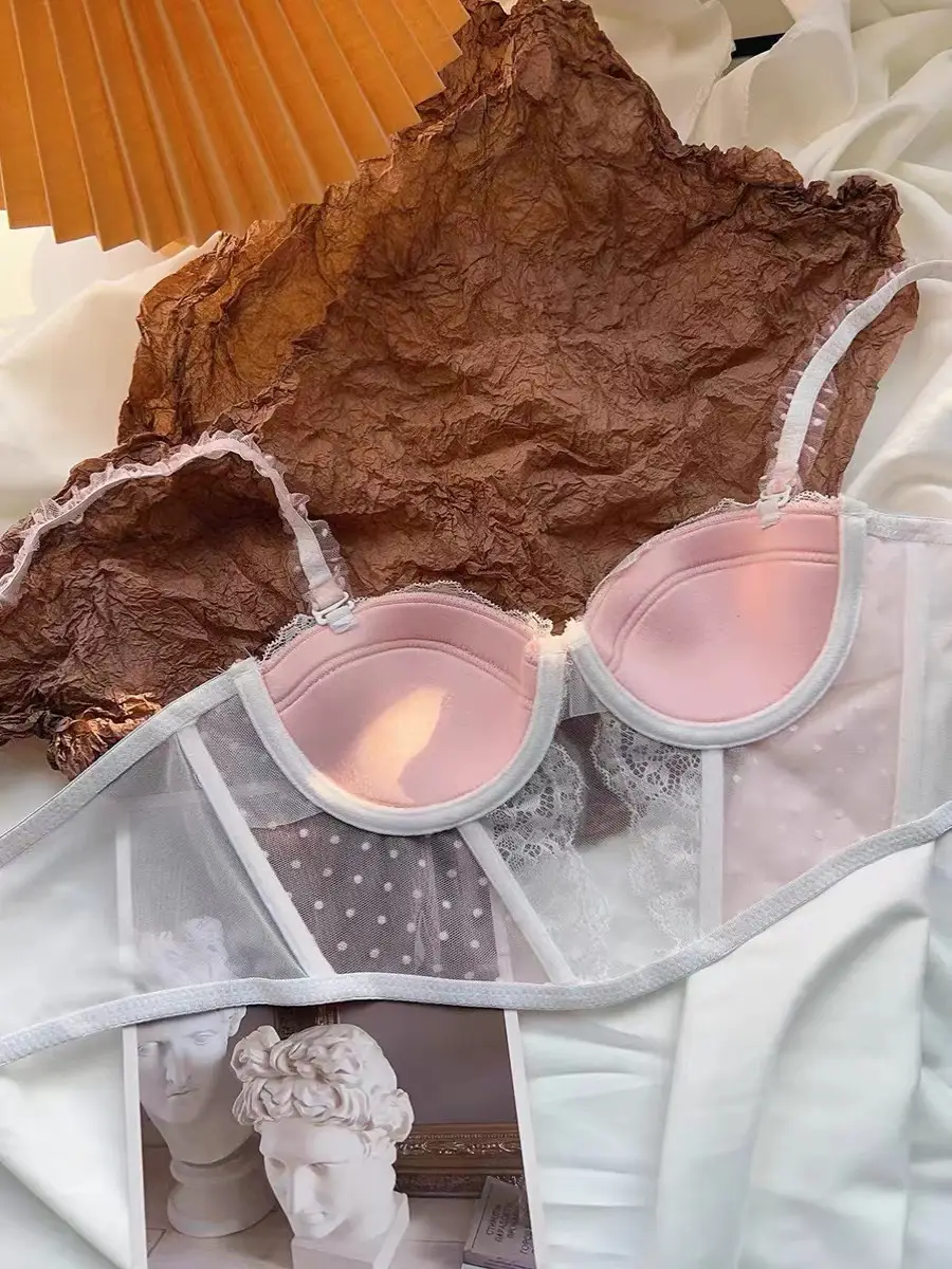 Sweet Lace Push Up Bra with French Lace Edge — feature 8